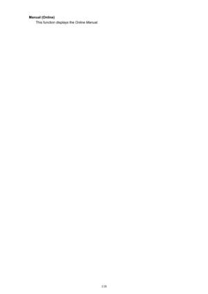 Page 118Manual (Online)This function displays the  Online Manual.
118 