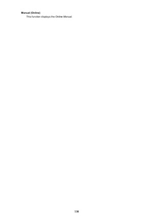 Page 118Manual (Online)This function displays the  Online Manual.
118 