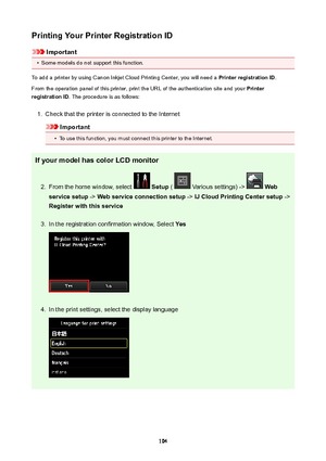 Page 104PrintingYourPrinterRegistrationID
Important
