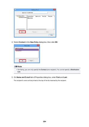 Page 10344.
Select Contact  in the NewEntry  dialog box, then click  OK.
Note
