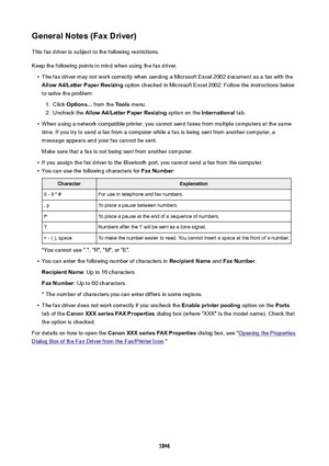 Page 1046GeneralNotes(FaxDriver)This fax driver is subject to the following restrictions.
Keep the following points in mind when using the fax driver.