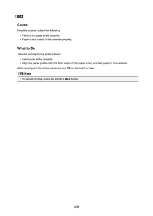 Page 12301003Cause
Possible causes include the following.