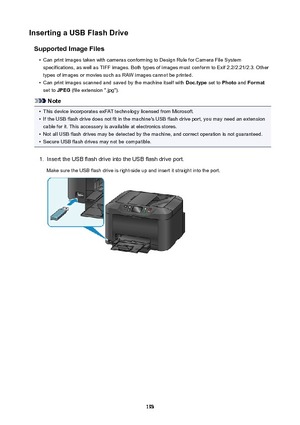 Page 193InsertingaUSBFlashDriveSupportedImageFiles