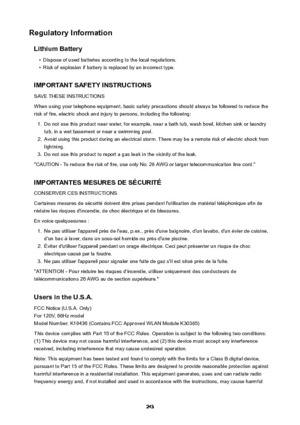 Page 243RegulatoryInformationLithiumBattery