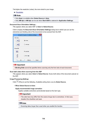 Page 718The higher the resolution (value), the more detail in your image.
Resolution
Note
