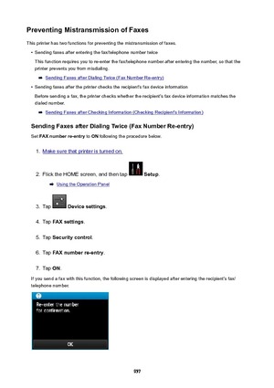 Page 957PreventingMistransmissionofFaxesThis printer has two functions for preventing the mistransmission of faxes.