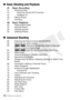 Page 1212 Š Table of contents
„Basic Shooting and Playback
41 Basic Recording41 Shooting Video
43 About the Smart AUTO function
45 Intelligent IS
46 Taking Photos
47 Zooming
50 Basic Playback50 Playing Back Video
54 Viewing Photos
56 Deleting Scenes
58 Deleting Photos
„Advanced Shooting
60 Selecting the Movie Format (AVCHD/MP4)
60 Selecting the Video Quality
63 6/4  Selecting the Memory (Built-in Memory/
Memory Card) for Recordings
63 6/4  Dual Recording and Relay Recording
64 Baby Mode
65 Cinema Mode and...