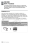 Page 122122 Š Wi-Fi Functions
Wi-Fi Functions
This chapter contains information about how to operate the 
Wi-Fi functions of your camcorder, starting with the Wi-Fi net-
work setup needed to add your camcorder to an existing 
Wi-Fi network.
Introduction to Wi-Fi
When you use the camcorder’s Wi-Fi function to connect to a 
smartphone1, you can wirelessly save, play back and upload your 
recordings. You can even use a smartphone as a remote control and 
record using the device’s screen. Refer to  Glossary (A143)...