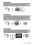 Page 123Wi-Fi Functions Š 123
Wi-Fi connection 
Wirelessly connect the camcorder to your iOS or Android smartphone or computer3 and 
use the device’s Web browser to view recordings in the camcorder ( A126).
3You can also use a computer connected via an access point.
Wi-Fi connection 
After you download the Movie Uploader app4, wirelessly connect the camcorder to an iOS 
device (A 128) to save, play back and upload your recordings. You can even use this 
connection type if you plan to share videos on YouTube and...