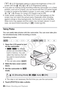 Page 4646 Š Basic Shooting and Playback
 >  [LCD Backlight] setting or adjust the brightness of the LCD 
screen with the    >   > [LCD Brightness] setting.
• If you plan on making a long recording while the camcorder is in a fixed  position, such as on a tripod, you can record with the LCD panel closed 
in order to conserve the battery’s power. In such case, make sure   
>  q  >  [Power On Using LCD Panel] is set to [Off].
• Under certain conditions, the Smart AUTO icon that appears on the  screen may not match...