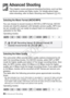 Page 6060 Š Advanced Shooting
Advanced Shooting
This chapter covers advanced shooting functions, such as Spe-
cial Scene modes and Baby mode. For details about basic 
video shooting, refer to  Basic Shooting and Playback  (A 41).
Selecting the Movie Format (AVCHD/MP4) 
You can choose to record movies in AVCHD or MP4 format. AVCHD 
movies are ideal for playback with fantastic picture quality. MP4 mov-
ies are versatile and can easily be played back on smartphones or 
uploaded to the Web. 
Operating modes:...