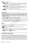 Page 7676 Š Advanced Shooting
Options( Default value)
NOTES
• If the degree of camcorder shake is too high, the image stabilizer may  not be able to fully compensate.
• [  Dynamic] is available only when [Zoom Type] is set to  [ Optical].
• For surveying and following shots, when you pan the camcorder from  side to side or tilt it up and down, we recommend setting the IS mode 
to [Dynamic] or [Standard].
Face Detection and Tracking
The camcorder automatically detects people’s faces and uses this 
information to...