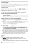 Page 9292 Š Advanced Playback and Editing
Trimming Scenes
You can trim MP4 scenes by removing everything up to a certain point 
or everything after a certain point. By doing so, you leave only memo-
rable moments to keep for posterity.
Operating modes:
1 Play back the desired scene ( A46).
2 Touch the screen and then touch [ Ý] to pause the playback.
3 Open the screen for trimming scenes.
4 Bring the scene to a precise point, if necessary. • The point at which is movie will be trimmed is indicated by the  ´...