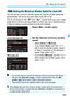 Page 163163
i: Setting the ISO Speed N
You can set the minimum shutter speed so that the shutter speed set 
automatically will not be too  slow when Auto ISO is set.
This is convenient in the < d> and < f> modes when you use a wide-
angle lens to shoot a moving subjec t or when you use a telephoto lens. 
It helps to reduce camera shake and blurred subjects.
1Select [Min. shutter spd.].
2Set the desired  minimum shutter 
speed.
 Select [ Auto] or [Manual ].
 If you select [ Auto], turn the < 6> 
dial to set the...