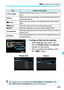 Page 349349
3 Slide Show (Auto Playback)
3Configure [Set up] as desired.
Select [ Set up], then press < 0>.
 Set the [Display time] and [ Repeat] 
settings for still photos.
 After completing the settings, press 
the < M > button.
ItemPlayback Description
jAll imagesAll the still photos and movies  on the card will be played 
back.
i DateStill photos and movies taken on the selected shooting date 
will be played back.
n FolderStill photos and movies in the selected folder will be played 
back.
kMoviesOnly the...