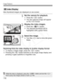 Page 116
Image Playback
116
Nine thumbnail images are displayed on one screen.
1Set the camera for playback.
 Press the < x> button.
X The last captured image will appear 
on the LCD monitor.
2Display the index images.
  Press the < I> button.
X The selected thumbnail will be 
highlighted with a green frame.
3Select the image.
  Turn the < 5> dial to move the green 
frame.
Switching from the index display to another display format
  To display a single image, press the < x> button.
  Pressing the < u> button...