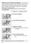 Page 40
40
The date/time (back-up) battery maintains the camera’s date and time 
and its service life is about 5 years. If the date/time is reset when the 
battery is replaced, replace the back-up battery with a new CR2016 
lithium battery as described below.
The date/time setting will also  be reset, so you must set the 
correct date/time.
1Tu r n  t h e   switch to < 2>.
2Remove the battery.
3Take out the battery holder.
4Replace the battery.
 Make sure the battery is in the proper 
+ – orientation.
5Insert...