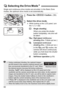 Page 82
82
Single and continuous drive modes are provided. In the Basic Zone modes, the optimum drive mode is set automatically.
1Press the  button. (9 )
2Select the drive mode.
 While looking at the LCD panel, turn 
the < 6> dial.
u :Single shooting
When you press the shutter 
button completely, one shot will 
be taken.
o :
High-speed continuous 
shooting (Max. 5 shots per sec.) 
iLow-speed continuous 
shooting 
(Max. 3 shots per sec.) 
In the  o and  i modes, the 
camera will shoot continuously 
while you...