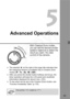 Page 83
83
5
Advanced Operations
With Creative Zone modes, 
you can set the desired shutter 
speed or aperture to obtain the 
result you want. You take 
control of the camera.
 The asterisk  M on the right of the page title indicates that 
the respective feature is av ailable only in Creative Zone 
modes ( d, s , f , a , 8 ).
  After you press the shutter button halfway and let go, the 
timer operation will keep t he LCD panel and viewfinder 
information displayed for about 4 sec. ( 0).
  To see what can be set...