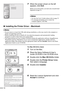 Page 1210
7
77 7When the screen shown on the left 
appears, click Exit.
Before you use the printer, you must carry out print head 
alignment on page 14.
„
„„ „Installing the Printer Driver – Macintosh
For Mac OS 8.6-9.x Users
1
11 1Turn on the Mac.
2
22 2Place the Setup Software & User’s 
Guide CD-ROM in the CD-ROM drive.
3
33 3Double-click the Mac OS 8.6-9.x folder.
4
44 4Double-click the Printer Driver folder, 
then select a language.
5
55 5Double-click Installer.
6
66 6Read the Licence Agreement and click...