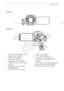 Page 15Names of Parts
15
1 Instant AF sensor (A48, 168)
2 Remote sensor ( A24)
3 AF/MF button ( A47)/
WEB button ( A133)/
Assignable button 1 ( A85)
4 PRE REC (pre-recording) button  (A 81)/
Assignable button 2 ( A85)
5 Viewfinder ( A21)
6START/STOP button ( A37) 7 Strap mount (
A23)
8DC IN terminal ( A19)
9 LCD touch screen ( A22, 26)
10 CUSTOM (customizable) button 
(A 84)
11 CUSTOM (customizable) dial ( A84)
12 Dioptric adjustment lever ( A21)
13 Battery attachment unit ( A19)
1
5
6
7
8111391012
2
3
4
Front...