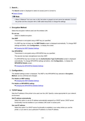 Page 2103.Search...
The  Search  screen is displayed to select an access point to connect to.
Search Screen
Note
