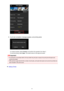 Page 636.
A print job completion message appears, and printing starts
To continue printing, select Continue, and perform the operation from Step 3.
To end the printing, select  Apps. The screen returns to the apps list screen.
Important
