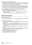 Page 208208 Š Additional Information
Sound is distorted or is recorded at lower levels.- When recording near loud sounds (such as fire works, shows or concerts), sound may become 
distorted or it may not be recorded at the ac tual levels. Activate the microphone attenuator 
(A 188) or adjust the audio recording level manually ( A118).
There are brief stops in the sound recorded with the optional WM-V1 Wireless Microphone. - This may occur if the LOCK switch on the Eye-Fi card was set to prevent writing, causing...