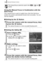 Page 128
Advanced Shooting Functions126
Using the Manual Focus in Combination with the 
Auto Focus
First, manual focus is used to roughly focus, then from that focus 
position the camera automatically focuses more accurately. You can 
use two methods.
„ Setting by the   Button
„ Setting the Safety MF
The manual focus cannot be used in the  ,   and   
modes.
1Focus the camera with the manual focus, then 
press the   button.
• The camera focuses to a more accurate focusing point.
1Select [Safety MF].
1.Press the...