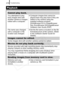 Page 220
Troubleshooting218
Playback
Cannot play back.
You attempted to play 
back images shot with 
another camera or images 
edited with a computer.z
Computer images that cannot be 
played back may play back if they are 
added to the camera using the 
supplied software program 
ZoomBrowser EX or ImageBrowser. 
See  ZoomBrowser EX/ImageBrowser 
Software User Guide (PDF) .
File name was changed 
with a computer or file 
location was changed. z
Set the file name or location on the file 
format/structure of the...