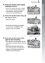 Page 23
Shooting Movies21
Getting Started4.Press the shutter button lightly 
(halfway) to focus.
• When the camera focuses, it beeps twice and the indicator lights green.
• The exposure, focus and white  balance are automatically set.
5.Press the shutter  button fully (all 
the way) to shoot.
• Recording starts.
• During the recording, the elapsed 
recording time and [ z Rec.] will 
display in the LCD monitor.
6.Press the shutter button fully 
again to stop recording.
• The indicator will blink green and the...