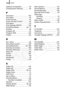 Page 268
INDEX266
Optional Accessories  ................ 36
Overexposure Warning  ............. 64
P
Panorama ............................... 100
Play Menu  ................................. 50
Power Saving  ............................ 52
Power Saving Function  ............. 45
Print Menu  ................................ 50
Print Settings (DPOF)  ............. 198
Print/Share Button  .............. 24, 31
Printing ...................................... 24
Program AE  .............................. 93
Program...
