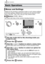 Page 48
Basic Operations46
Basic Operations
Settings for the shooting or playback modes or such camera settings 
as the print settings, date/time  and sounds are set using the FUNC. 
menu or the Rec., Play, Print, Set up or My Camera menu.
„ Button  (FUNC. Menu)
This menu sets many of t he common shooting functions.
Menus and Settings
1Set the mode dial to the shooting mode you 
want to use.
2Press the   button.
3Use the   or   button to select a menu item.Some items may not be selectable in some shooting...