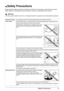 Page 73 Safety Precautions
Safety Precautions
Please read the safety warnings and cautions provided in this manual to ensure that you use the 
printer safely. Do not attempt to use the printer in any way not described in this manual.
Warning
You may cause an electric shock, fire, or damage the printer if you ignore any of these safety precautions.
Choosing a locationDo not place the printer close to flammable solvents such as alcohol or thinners.
Power supplyNever attempt to plug in or unplug the printer from...