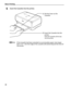 Page 14Basic Printing
10
4Insert the Cassette into the printer.
If the Cassette had been extended to accommodate paper sizes larger 
than 5"x7", the front edge of the cassette will extend beyond the front of 
the printer.
(1) Set the Cover on the 
Cassette.
(2) Insert the Cassette into the 
printer.
Push the Cassette all the way 
into the printer. 