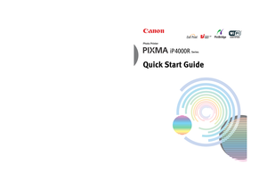 Page 1Photo Printer
Series
Quick Start Guide
QA7-3434-V02XXXXXXXX ©CANON INC.2004PRINTED IN THAILAND The following ink tanks are compatible with iP4000R.
For details on ink tank replacement, refer to “Replacing an Ink Tank” in this guide.Quick Start GuideCanon U.S.A., Inc.One Canon Plaza, Lake Success, NY 11042, U.S.A.Canon Inc. 30-2, Shimomaruko 3-chome, Ohta-ku, Tokyo 146-8501, JapanCanon Canada, Inc.6390 Dixie Road, Mississauga, Ontario, L5T 1P7, CanadaCanon Latin America, Inc. 703 Waterford Way, Suite 400,...