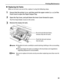 Page 49Printing Maintenance45
„Replacing Ink Tanks
When an ink tank runs out of ink, replace it using the following steps.
1Ensure that the printer is on, and then push the upper center ( ) of the 
Front Cover to open the Paper Output Tray.
2Open the Top Cover, and pull down the Inner Cover forward to open.
The Print Head Holder moves to the center.
3Remove the empty ink tank.
zHandle ink tanks carefully to avoid staining clothing or the surrounding 
area.
z Discard empty ink tanks according to the local laws...