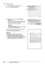 Page 5046Routine Maintenance
4Print the pattern.
(1)Select  Test Print  in the pop-up menu.
(2) Click  Print Head Alignment .
(3) Read the message and click  Print Head 
Alignment .
The print head alignment pattern is printed. Do 
not open the Top Cover while printing. Printing 
takes about 4 minutes to complete. 
If the pattern is printed as shown to the right, the 
Print Head is aligned automatically. 
Note
Clicking  Check Setting  prints the current settings 
and finishes Print Head Alignment.
Note
z The...