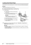 Page 2420Before Using the Printer
Loading Small-Sized Paper
You can use 4 x 6 / 101.6 x 152.4 mm, 5 x 7 / 127.0 x 177.8 mm, and Credit card-sized papers..
„Loading Small-Sized Paper in the Rear Tray
1Load the paper.
(1) Load the paper into the Rear Tray with the print 
side facing UP.
(2) Align the paper stack against the Cover Guide 
on the right side of the Paper Support.
.
(3)Pinch the Paper Guide and slide it against the 
left side of the paper stack.
(4) Press the  Paper Feed Switch  so that the Rear 
Tr a...