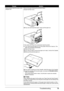 Page 7975
Troubleshooting
Paper jammed inside the printer at the 
transport unit. Remove the paper following the procedure below.
(1)
Open the Rear Cover.
(2) If you can see the jammed paper, slowly pull the paper out.
z Be careful not to touch the components inside the printer.
z If you cannot pull the paper out, turn the printer off and turn it back on. The 
paper may be ejected automatically.
(3) Close the Rear Cover.
(4) If you were not able to remove the paper out in step 2, remove the Cassette.
(5) Slowly...