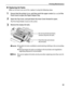 Page 49Printing Maintenance45
„Replacing Ink Tanks
When an ink tank runs out of ink, replace it using the following steps.
1Ensure that the printer is on, and then push the upper center ( ) of the 
Front Cover to open the Paper Output Tray.
2Open the Top Cover, and pull down the Inner Cover forward to open.
The Print Head Holder moves to the center.
3Remove the empty ink tank.
zHandle ink tanks carefully to avoid staining clothing or the surrounding 
area.
z Discard empty ink tanks according to the local laws...