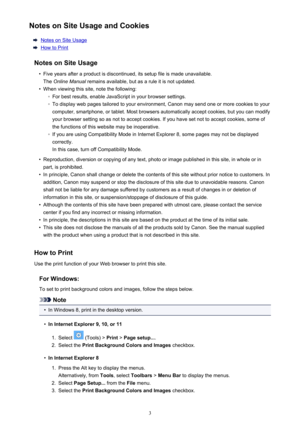 Page 3NotesonSiteUsageandCookies
NotesonSiteUsage
HowtoPrint
NotesonSiteUsage
