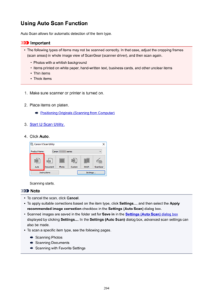 Page 204UsingAutoScanFunctionAutoScanallowsforautomaticdetectionoftheitemtype.
Important
