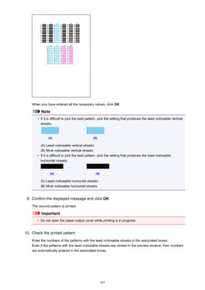 Page 187When you have entered all the necessary values, click OK.
Note
