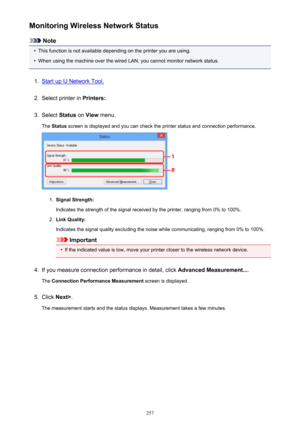 Page 257Monitoring Wireless Network Status
Note
