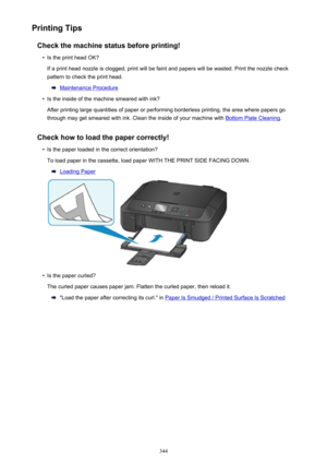 Page 344Printing TipsCheck the machine status before printing!