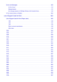 Page 14Errors and Messages. . . . . . . . . . . . . . . . . . . . . . . . . . . . . . . . . . . . . . . . . . . . . . . . . . . .   909An Error Occurs. . . . . . . . . . . . . . . . . . . . . . . . . . . . . . . . . . . . . . . . . . . . . . . . . . . . . . . . . . . . . . . . . . .   910
Message Appears. . . . . . . . . . . . . . . . . . . . . . . . . . . . . . . . . . . . . . . . . . . . . . . . . . . . . . . . . . . . . . . . .   912
Error Message Appears on PictBridge (Wireless LAN) Compliant Device. . . ....