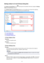 Page 653Settings (Attach to E-mail (Photo)) Dialog BoxClick  Attach to E-mail (Photo)  on the 
 (Scanning from the Operation Panel) tab to display the  Settings
(Attach to E-mail (Photo))  dialog box.
In the  Settings (Attach to E-mail (Photo))  dialog box, you can specify how to respond when attaching
images to an e-mail as photos after scanning them from the operation panel.
(1) Scan Options Area
(2) Save Settings Area
(3) Application Settings Area
(1) Scan Options Area Paper Size Set from the operation...