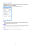 Page 730Preferences Dialog BoxIn the  Preferences  dialog box, you can make advanced settings to ScanGear (scanner driver) functions via
the  Scanner , Preview , Scan , and  Color Settings  tabs.
Click  Preferences...  in the ScanGear screen to open the  Preferences dialog box.
Scanner Tab
Allows you to set the auto power settings, specify the folder in which to save images temporarily, and
set the music file to play during or at the end of a scan.
Preview Tab
Allows you to select what to do with Preview when...