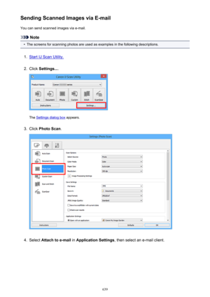 Page 639Sending Scanned Images via E-mailYou can send scanned images via e-mail.
Note
